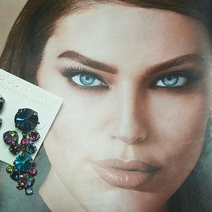 Sorrelli Jewelry - Sorrelli Earrings Super Multi Blues Purples Lime Sorrelli Jewelry - Sorrelli Earrings Super Multi Blues Purples Lime